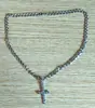 Collar Cruzado de Doble Capa Moda Europea y Americana, Cadena Cubana Estilo Hip-Hop Collar para Clavícula, Joyería Larga en Capas