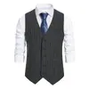S-6XL Chaleco Rayado de Botones Sencillos para Hombre Estilo Gatsby Casual Fiesta Transfronterizo para Hombre
