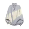 26 nuevos estilos de sudaderas abotonadas de cuello alto irregular para hombre, modernas y elegantes, talla grande, camisa base de cuello medio alto tipo jersey