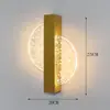 Lámpara de Pared Acrílica de Lujo Ligero Sala de Estar Nórdica Pared de Fondo de TV Dormitorio Mesita de Noche Creativa Cálida Pasillo