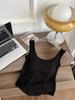 Camisola para mujer con cinturón y almohadilla para el pecho, prenda exterior de una pieza, novedad de verano 2025, escote cuadrado, tirantes anchos, sin mangas, parte superior interior