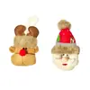 Nueva Serie Navideña Anciano Muñeco de Nieve Tela Relleno de Algodón Accesorios Ropa Accesorios para Portaequipajes DIY Accesorios Decorativos