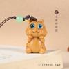 Llavero Colgante de Palo de Rosa Tallado de Dibujos Animados Gato Travieso Sándalo Verde Creativo Mascota Cadena Colgante para Teléfono Móvil Accesorios para Hombres y Mujeres Regalos