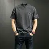 2026 Nueva Tendencia Nacional de Verano Camiseta Holgada de Cuello Redondo Top para Hombre de Media Manga Estampada de Moda Camiseta de Manga Corta para Hombre