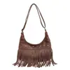 Bolso bandolera cruzado para mujer 2026 otoño e invierno nuevo nicho bolso de hombro con flecos bolso de hombro versátil vintage bolso tote
