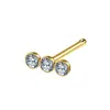 Fabricante varilla en L varilla curva varilla recta taladro de tres piezas punta de clavo acero inoxidable Copa de Diamante aretes para la oreja anillo para la nariz joyería para piercing Amazon