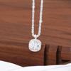 Colar Cubo de Açúcar de Prata Esterlina S925 com Zircônia Corrente para Clavícula Brilhante Luxo Acessível Nicho Elegante de Alta Qualidade Gentil e Versátil