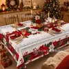 Série de toalhas de mesa de Natal da Temu, mais vendida, com estampas de alta definição de bico-de-papagaio, perfeita para decorações de mesa festivas e uso doméstico