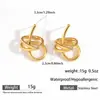 Pendientes de Línea Geométrica de Acero Inoxidable Myya Pendientes con Diseño de Giro de Nicho Joyería Moderna Transfronteriza Europea y Americana