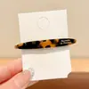 Pinza para el pelo de acetato con estampado de leopardo, estilo coreano, para mujer, pinza lateral elegante y sofisticada, pinza de pico de pato color café a la moda, pasador BB