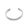 Pulsera de acero de titanio de cuerpo completo sin color estilo INS europeo y americano de lujo ligero extremadamente simple joyería de pulsera de acero inoxidable con nácar transfronteriza