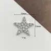 Mini acessórios de liga com estrelas totalmente cravejadas de diamantes temperamento retrô joias DIY adereços de cabeça presilha de cabelo capa de celular materiais artesanais