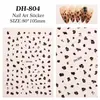 Adesivo de Unha Estampa de Leopardo Maillard Plano com Adesivo Versátil Estampa de Leopardo Rosa Adesivo de Unha DIY Joia Estilo Dh