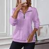 Outono e Inverno 2026 Transfronteiriço Amazon Europeu e Americano Comércio Exterior Novo Casual Gola Lapela Zíper Manga Longa Bolso Moletom Roupas Femininas