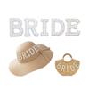 Venta caliente transfronteriza de 26 pegatinas de tela con forma de estrella de cinco puntas y letras de perla para ropa, sombreros y bolsos, materiales decorativos.