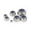 Acero Inoxidable 304 Tuerca de Bloqueo Antiaflojamiento 316 Hexagonal de Nylon Antideslizante Tornillo Autocentrante Tapa M2M4M5M6M8