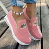 Talla Grande Comercio Exterior 2022 Verano Casual Deportivo Europeo y Americano con Cremallera Zapatos de Mujer Wish Amazon Transfronterizos Zapatos de Mujer Punta Redonda