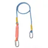 Cuerda de Protección Secundaria Cuerda de Extensión Cuerda de Seguridad con Gancho para Trabajos en Altura Cinturón de Seguridad para Construcción al Aire Libre Instalación de Aire Acondicionado