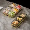 Plato de Frutas Acrílico Ins Escandinavo Barra Ktv Baño de Pies Peluquería Plato Comercial Plato de Snacks Plato con Compartimentos Caja de Almacenamiento