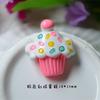 Pastel de fresa con bolas de colores, hecho a mano, simulación de comida, juego de resina, accesorios para teléfono móvil, belleza, accesorios para el cabello para niños