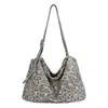 Bolsa Tote Estampada de Leopardo Nova Outono 2026 Europeia e Americana, Bolsa de Ombro de Grande Capacidade para o Dia a Dia, Bolsa de Axila da Moda Tendência para Meninas