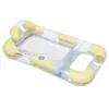 Hamaca de agua inflable transparente de PVC para cruzar fronteras con respaldo, tumbona flotante inflable con lentejuelas, tumbona flotante para agua, cama flotante