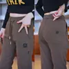 Calça Casual Spliced da Moda Tendência para Homens, Nova Coleção Outono 2025 Cintura Elástica Solta Jogger Calça Esportiva de Couro Sintético
