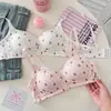 Sutiã Canelado Fino Estilo Japonês com Ursinho e Flores para Mulheres com Pouco Seio, Push-Up, Sem Aro, Suporte Lateral, Sutiã Anti-Queda