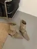 Botines de Tacón Grueso Estilo Coreano con Terciopelo Plus para Mujer 2026 Primavera/Otoño Nuevos Botas Vaqueras Occidentales de Punta Cuadrada Botas Adelgazantes de Media Caña con Hebilla de Cinturón