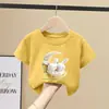 Camiseta de Manga Corta para Niña 2026 Nuevo Estilo Estilo Coreano Moda de Verano para Niños Mayores, Elegante Top Holgado de Verano para Niños