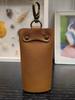 Bolsa Sencilla de Piel Suave para Llaves de Hombre, Portallaves de Puerta Vintage de Latón para Mujer, Piel de Vaca de Primera Capa, Colgante para Cinturón, Multicolor Hecho a Mano
