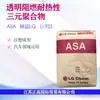 Materias primas transparentes de Asa Li-923/Lg, químicas, resistentes al calor y ignífugas, para moldeo por inyección de piezas automotrices.