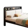 Cama de hierro con marco de acero engrosado para propiedades de alquiler, cama de hierro para dormitorio principal, cama reforzada para adultos individual y doble para el hogar, cama de hierro de 1.8 m