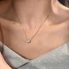 Collar de Concha de Circonita de Lujo Ligero Estilo Coreano para Mujer, Diseño de Nicho Simple con un Estilo Minimalista de Alta Gama, Versátil Cadena para Clavícula