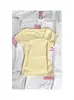 Camiseta Amarela de Manga Curta para Mulheres, Novo Estilo 2026, Camada Base de Alta Qualidade, Gola U, Top Curto Slim Fit