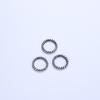 Cuentas perforadas tridimensionales decorativas anillo único de acero inoxidable corona de cáñamo cuerda de cuero accesorios combinables cuerda trenzada hecho a mano diy