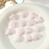 Verano, coloridos, forma de corazón, degradado, rayado, corazón de amor, cuentas de vidrio, pulsera DIY, collar, accesorios de joyería hechos a mano