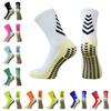 Meias de futebol transfronteiriças, meias esportivas de cano médio masculinas, meias de corrida, antiderrapantes, fundo de toalha espessado de silicone, resistente ao desgaste e absorvente de suor