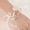 Flor de Muñeca Coreana para Novia, Hermoso y Súper Hada Flor de Orquídea Pulsera de Flor para Mano, Regalo de Boda, Grupo de Damas de Honor Hermanas
