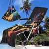 Funda para silla de playa transfronteriza funda para silla de playa de microfibra impresión digital 3D serie de juegos