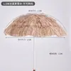 Sombrero de paja para acampar de celebridad de internet parasol para lugares turísticos al aire libre sombrilla puesto de ocio en patio de villa sombrilla decorativa plegable aleación de aluminio