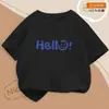 Novas Camisetas de Algodão Puro de Manga Curta para Meninos e Meninas 2025, Tops de Verão Infantis Tamanho Médio e Grande, Camisetas Estilosas de Corte Amplo para Bebês Meninas
