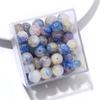 Cuentas de palomitas de maíz de vidrio de 10 mm, redondas, trituradas internamente, vintage, hechas a mano, para joyería, con grietas de hielo, dispersas.