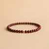 Pulsera de Palosanto de Hoja Pequeña para Mujer, Alto Contenido de Aceite, Alta Densidad, con Estrellas Doradas, Material Viejo, Grano Liso, Círculo Único, Cuentas Budistas, Sándalo