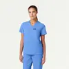 Uniforme de manga curta para verão, uniforme cirúrgico elástico e de secagem rápida para mulheres, adequado para médicos de salão de beleza, uniforme de trabalho para enfermeiras, uniforme para lavar à mão