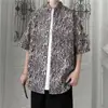 Camisa Floral de Manga Corta Retro Ulzzang Estilo Hong Kong para Hombre Estilo Harajuku Holgada Ins Camisa Ropa de Protección Solar para Pareja de Playa Moderna