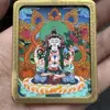 Gran Venta Tíbet Nepalero Puro Pintado a Mano Thangka Ocho Guardianes del Zodíaco Núcleo de Tarjeta 4*5