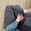 Pantalones Casuales Petite Americanos de Moda Cintura Alta Sueltos Chic Cortos Tipo Globo Sensación Relajada Pantalones de Pierna Ancha Curvos ins