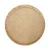 Jogo Americano Minimalista Nórdico de Juta, Jogo Americano de Renda Tecida em Linho, Borda Pode Ser Impressa, Tapete Resistente ao Calor para Mesa de Jantar Ocidental
