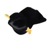 Bolsa de Almacenamiento Negra con Cordón de Cierre para Colgantes de Jade, Bolsa de Embalaje de Terciopelo, Bolsita para Joyas, Almacenamiento Creativo